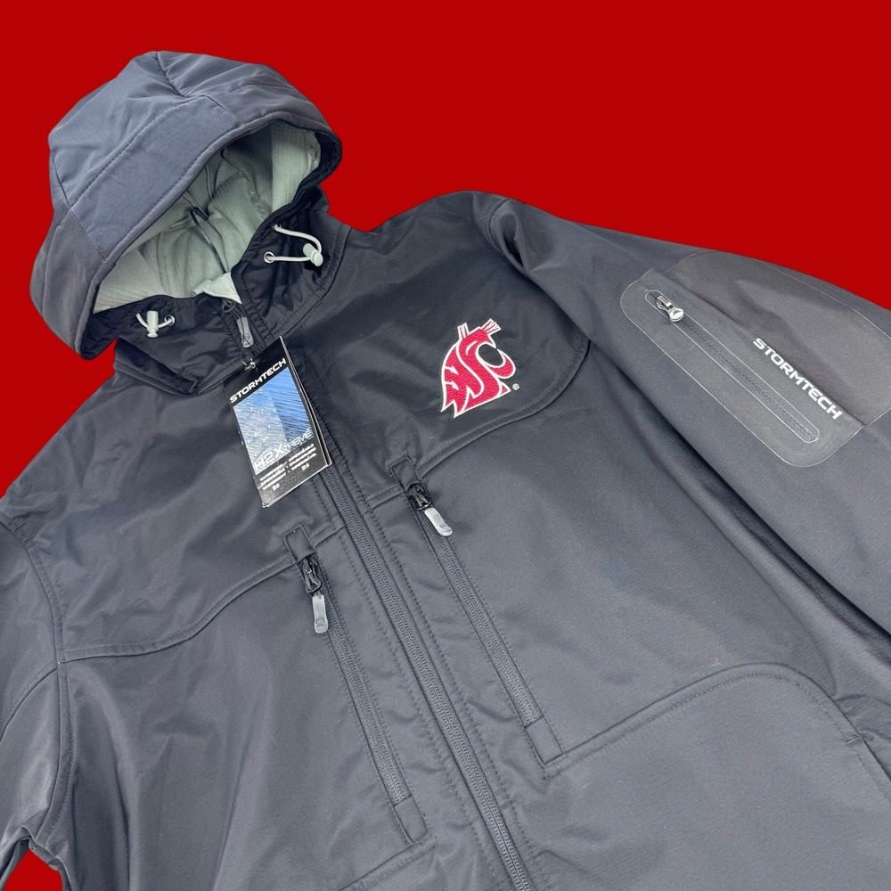 Stormtech WSU Cougars H2Xtreme Waterproof Jacket Women Large Black HS-1W NEW